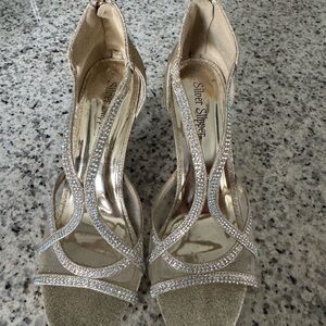 Gold and Silver Women's Heels